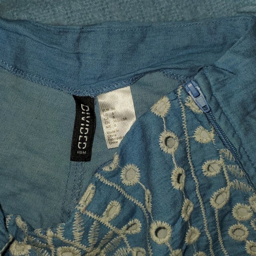 H & M divided dressy boho shorts Sz 6 - Picture 3 of 3